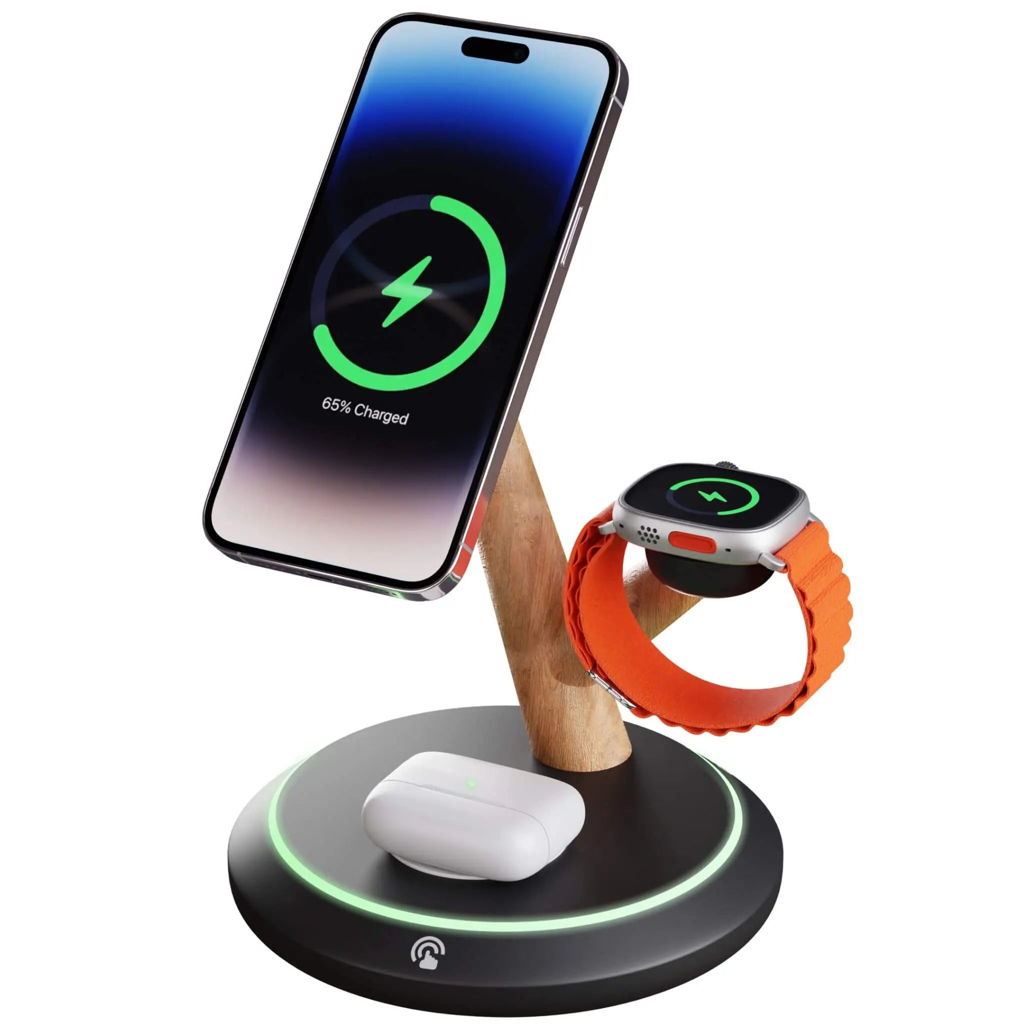 3 in 1 Wireless Charging Station with MagSafe for Apple iPhone 15 Pro Max, Apple Watch Ultra, and Apple AirPods Pro