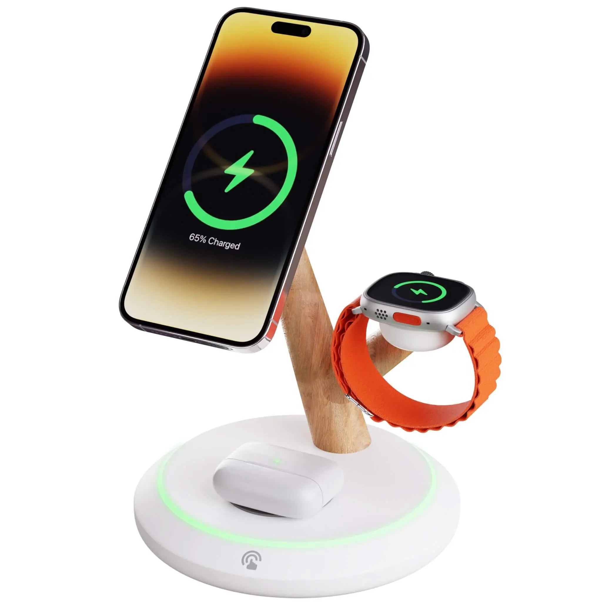 3 in 1 Wireless Charging Station with MagSafe for Apple iPhone 15 Pro Max, Apple Watch Ultra, and Apple AirPods Pro