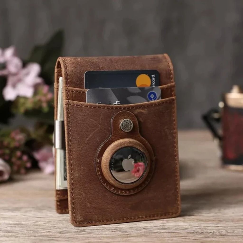 AirTag Leather Flip Wallet