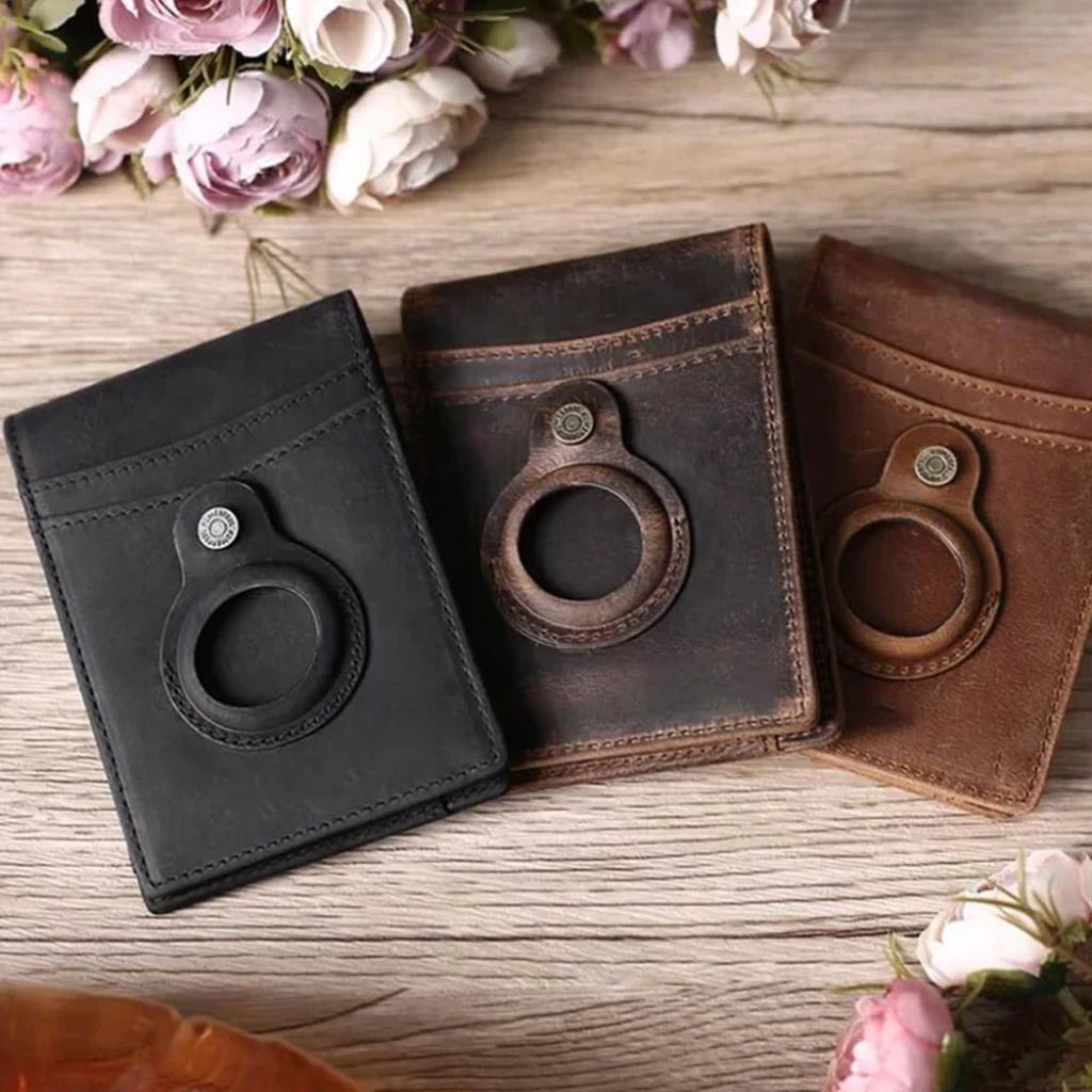 AirTag Leather Flip Wallet