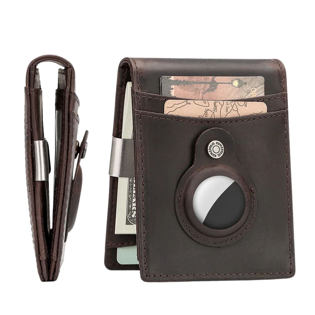 AirTag Leather Flip Wallet