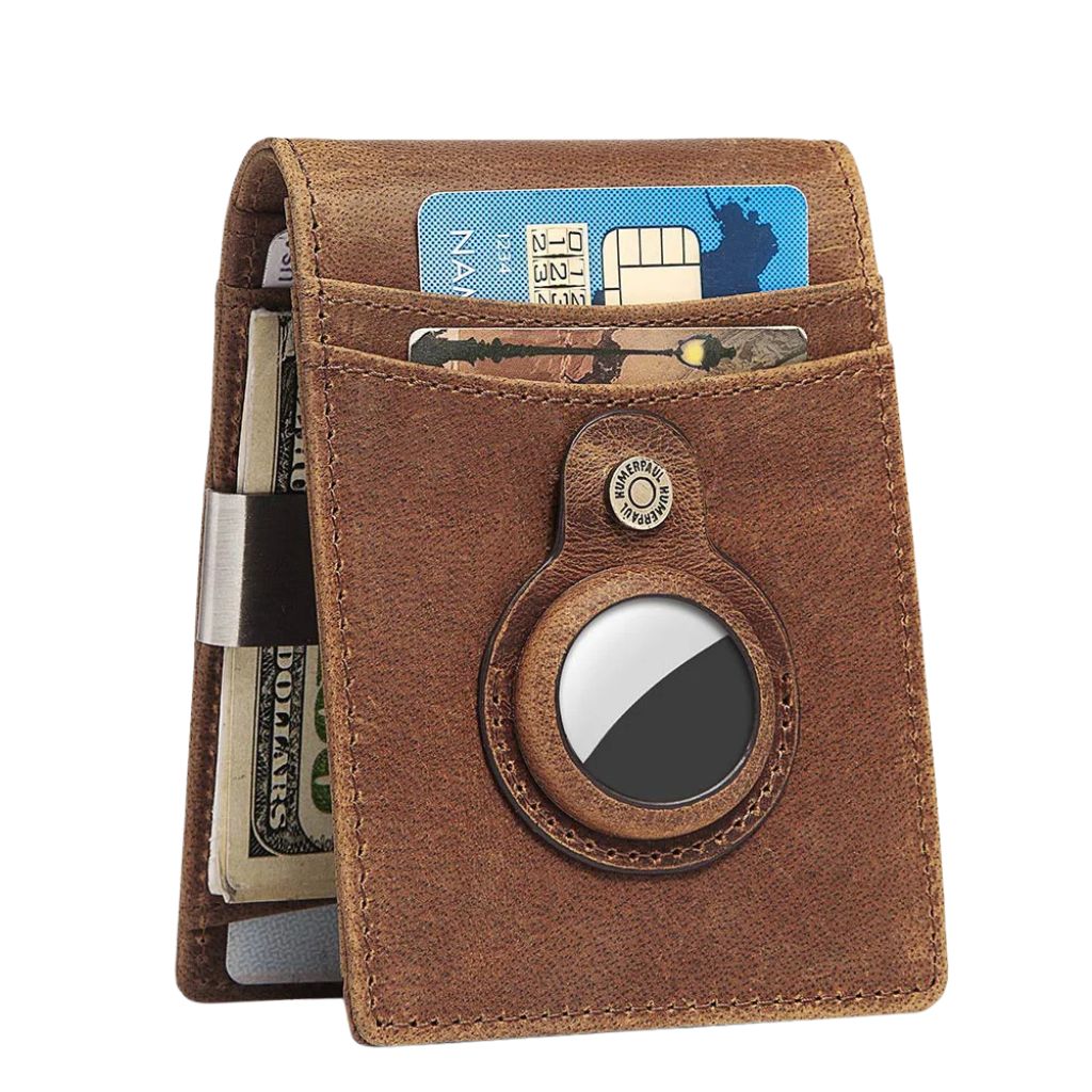 AirTag Leather Flip Wallet