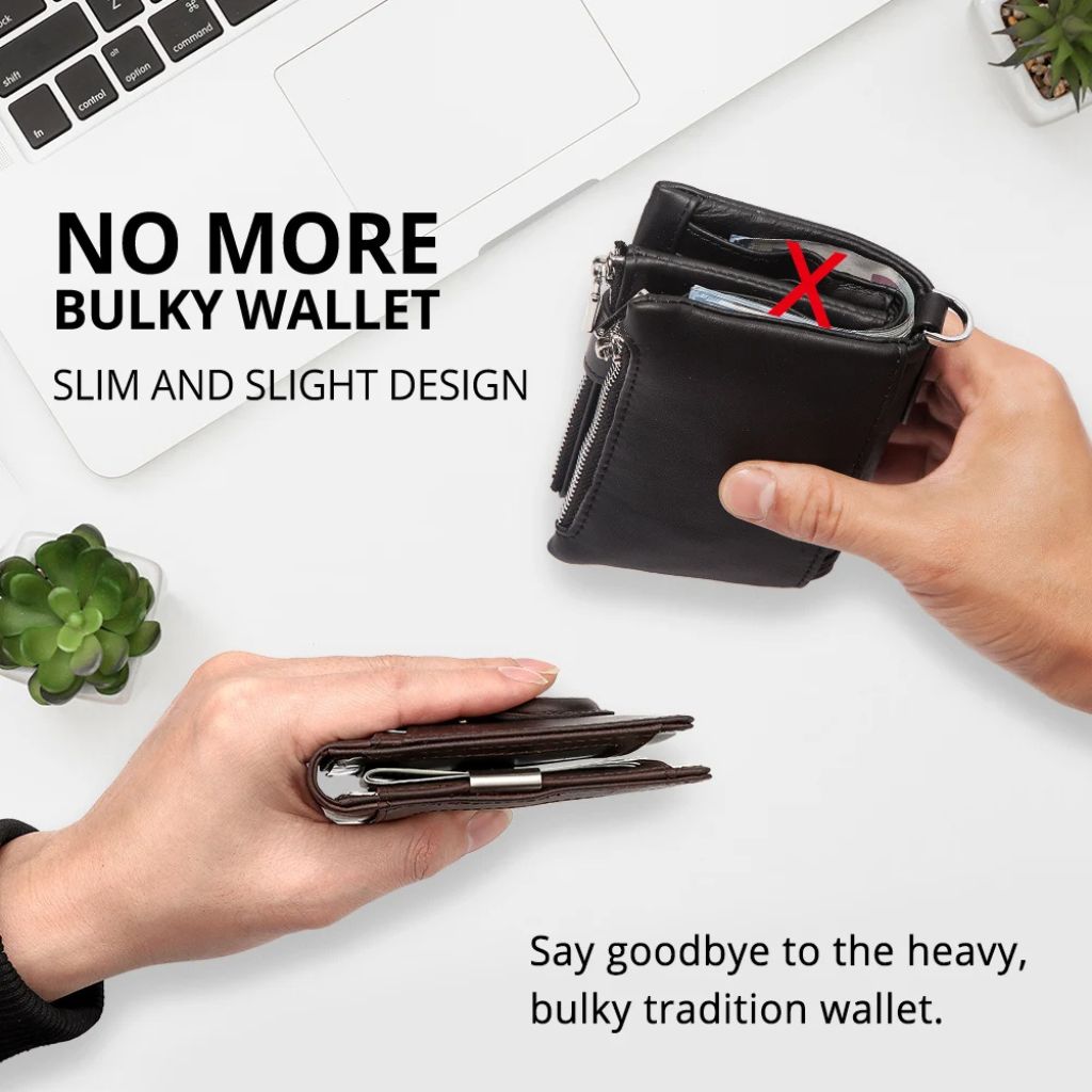 AirTag Leather Flip Wallet