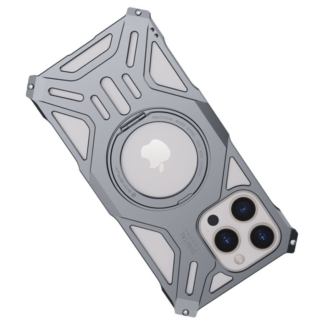 Magnetic Metal Case with Kickstand for iPhone