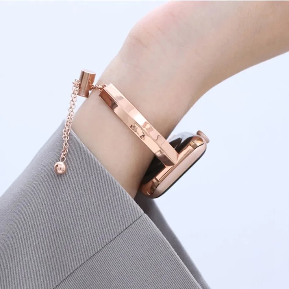 Women's Slim Stainless Steel Link Band for Apple Watch