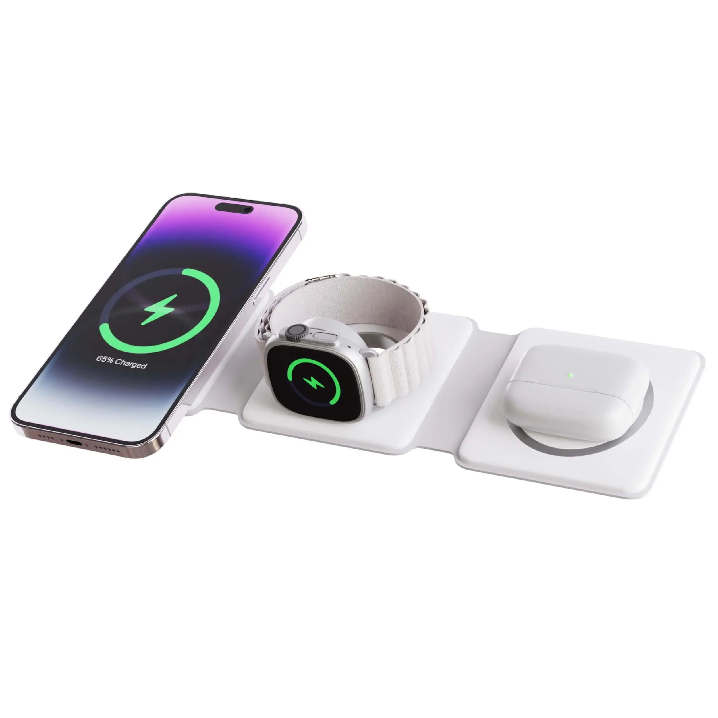 3 in 1 Travel Charger for Apple iPhone 14 Pro Max, Apple Watch Series 8, Ultra, and Apple AirPods Pro 2