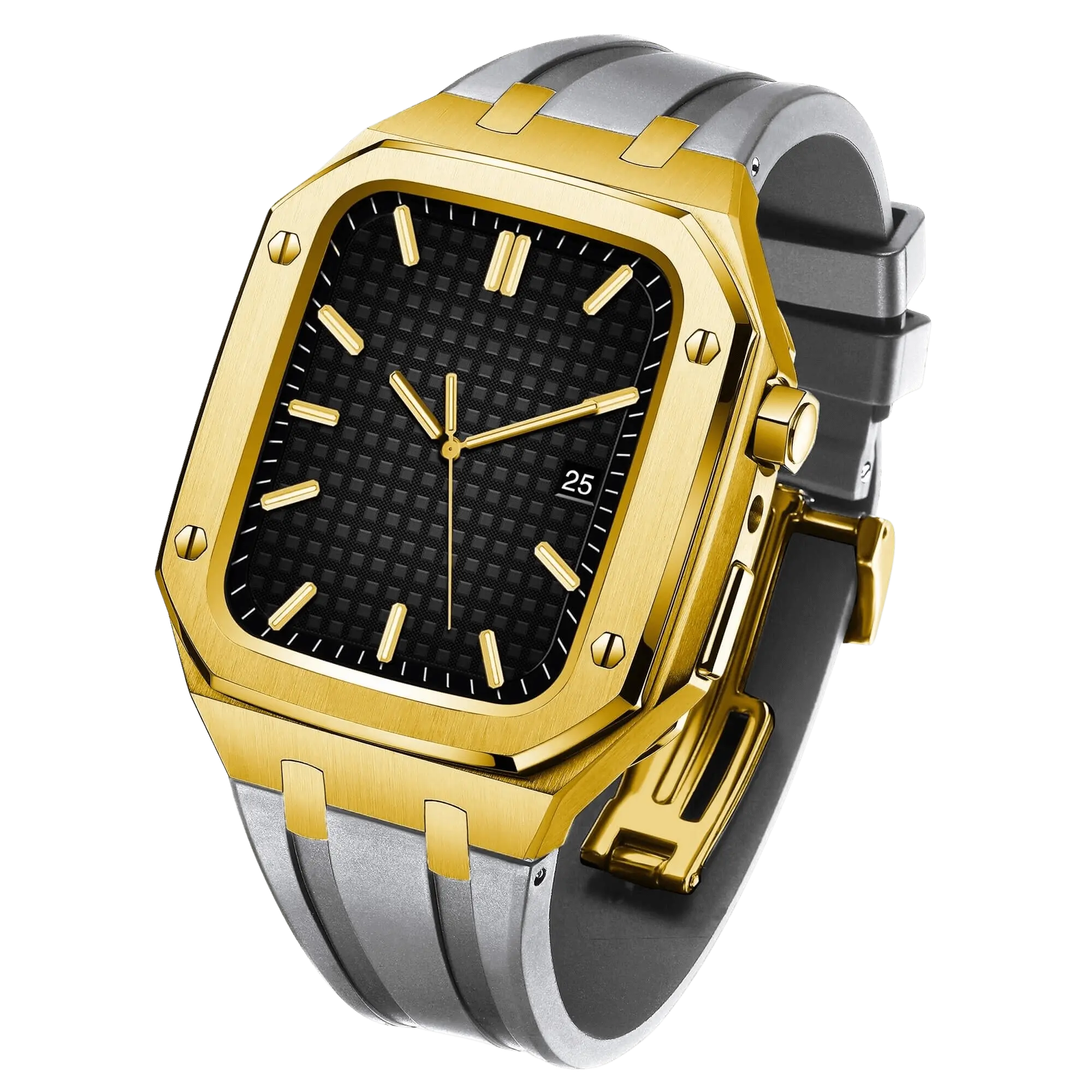 Stainless Steel Case & Silicone Band for Apple Watch