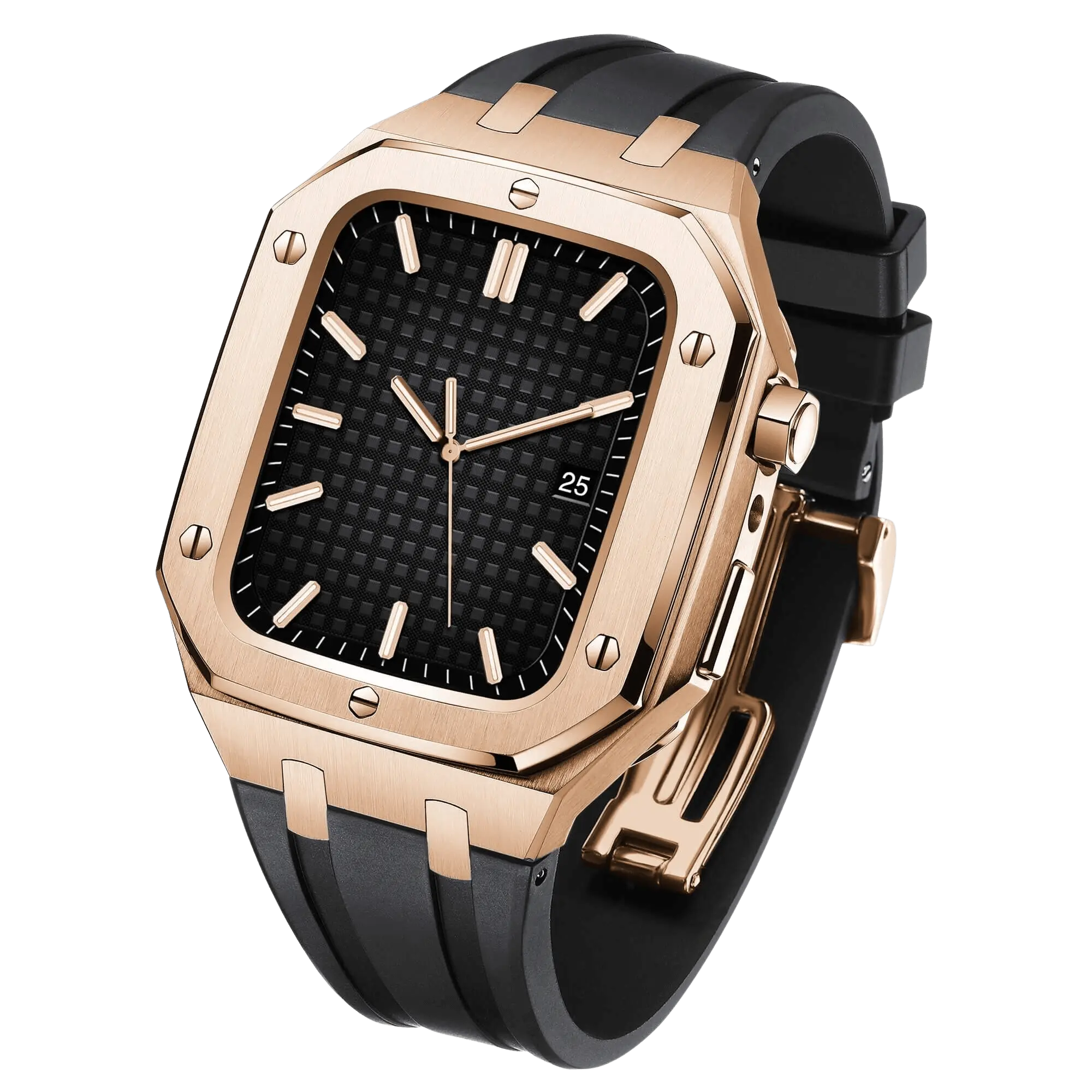 Stainless Steel Case & Silicone Band for Apple Watch