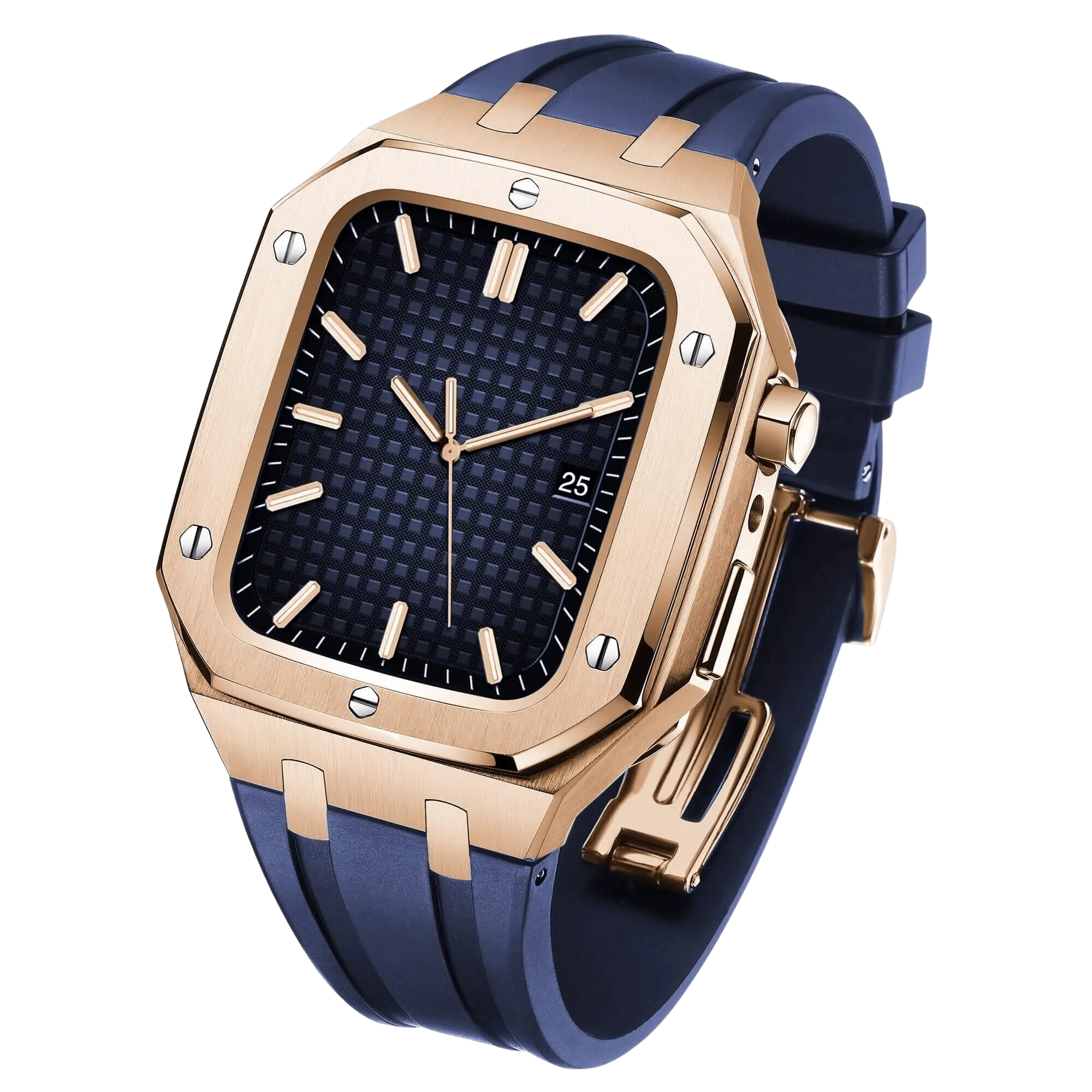 Stainless Steel Case & Silicone Band for Apple Watch