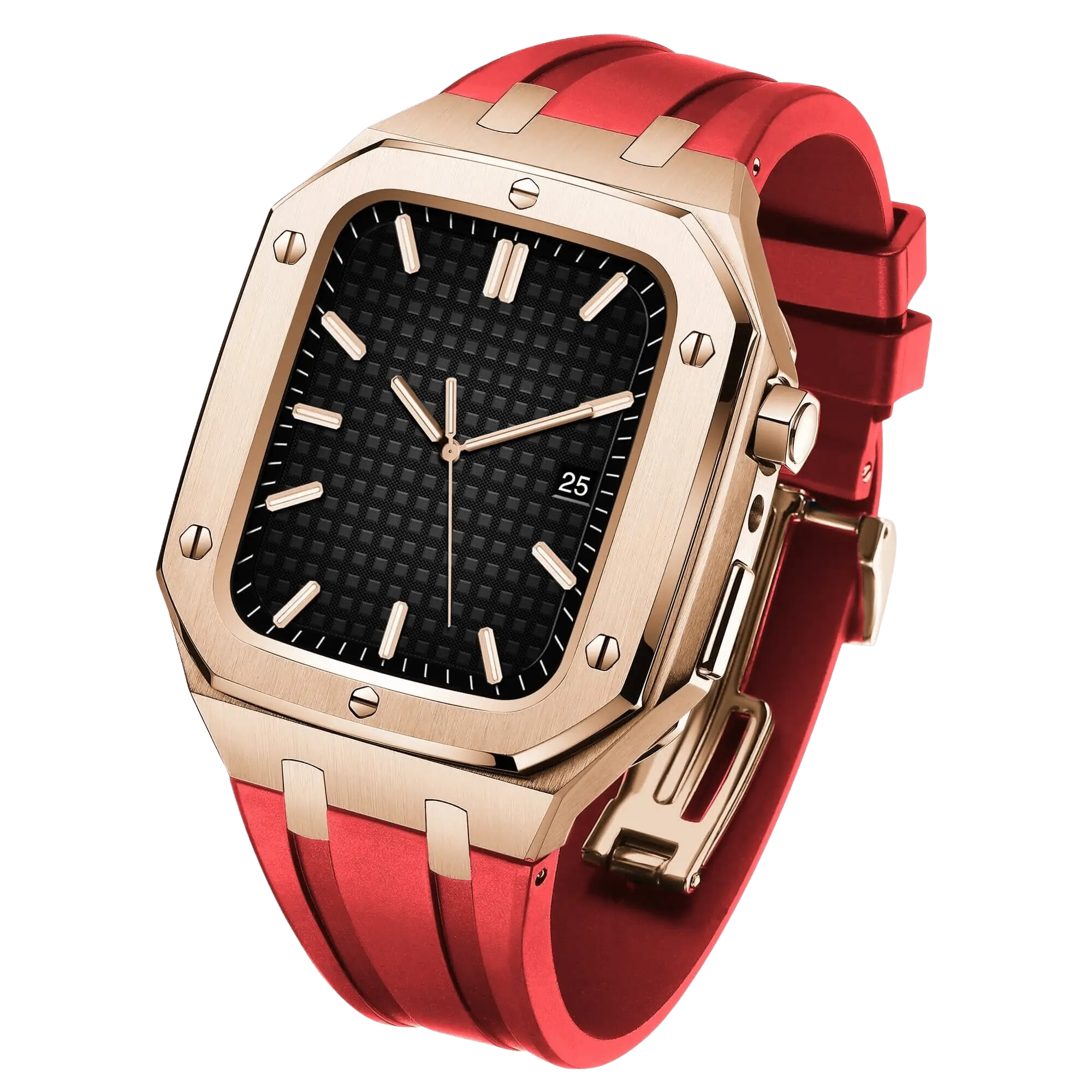 Stainless Steel Case & Silicone Band for Apple Watch