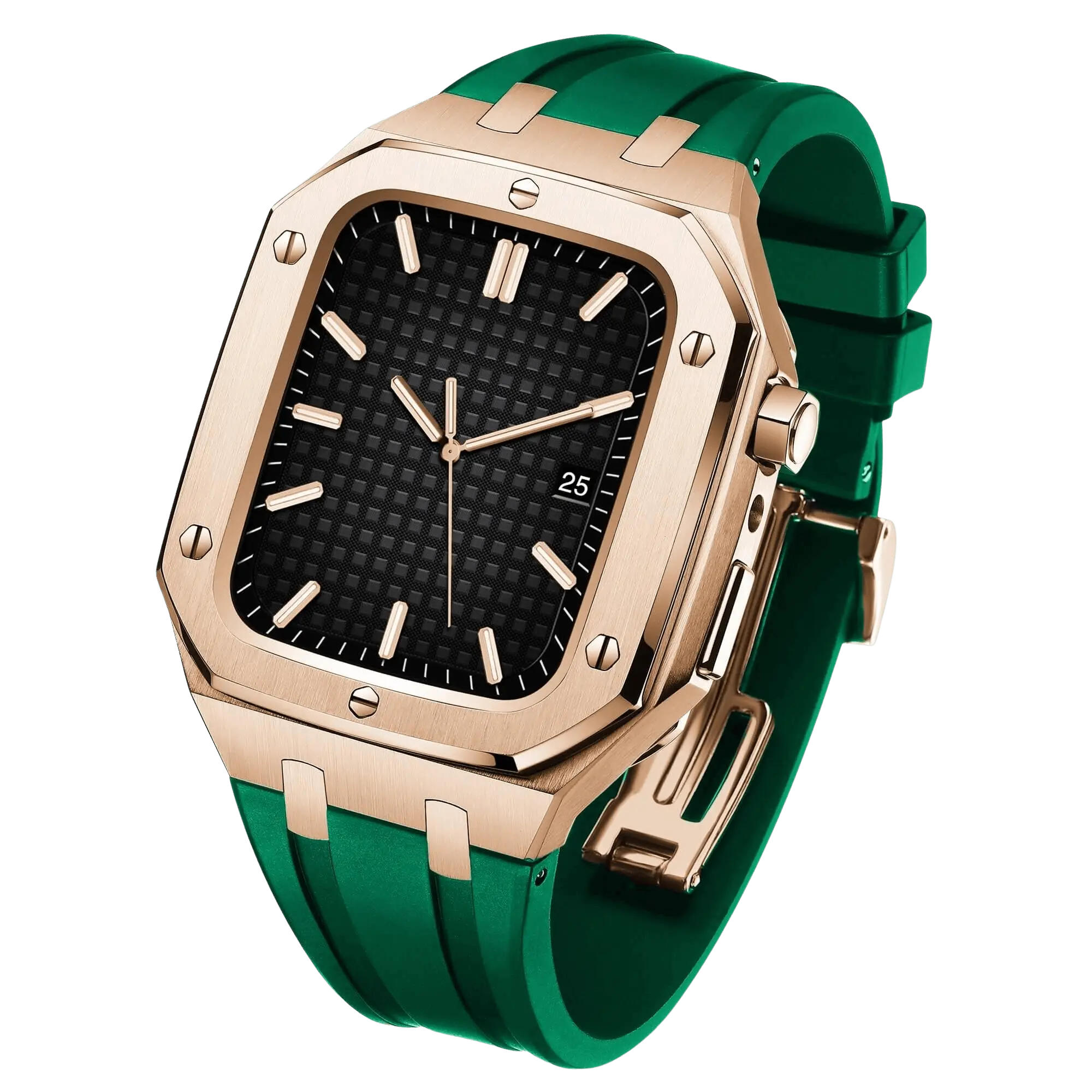 Stainless Steel Case & Silicone Band for Apple Watch