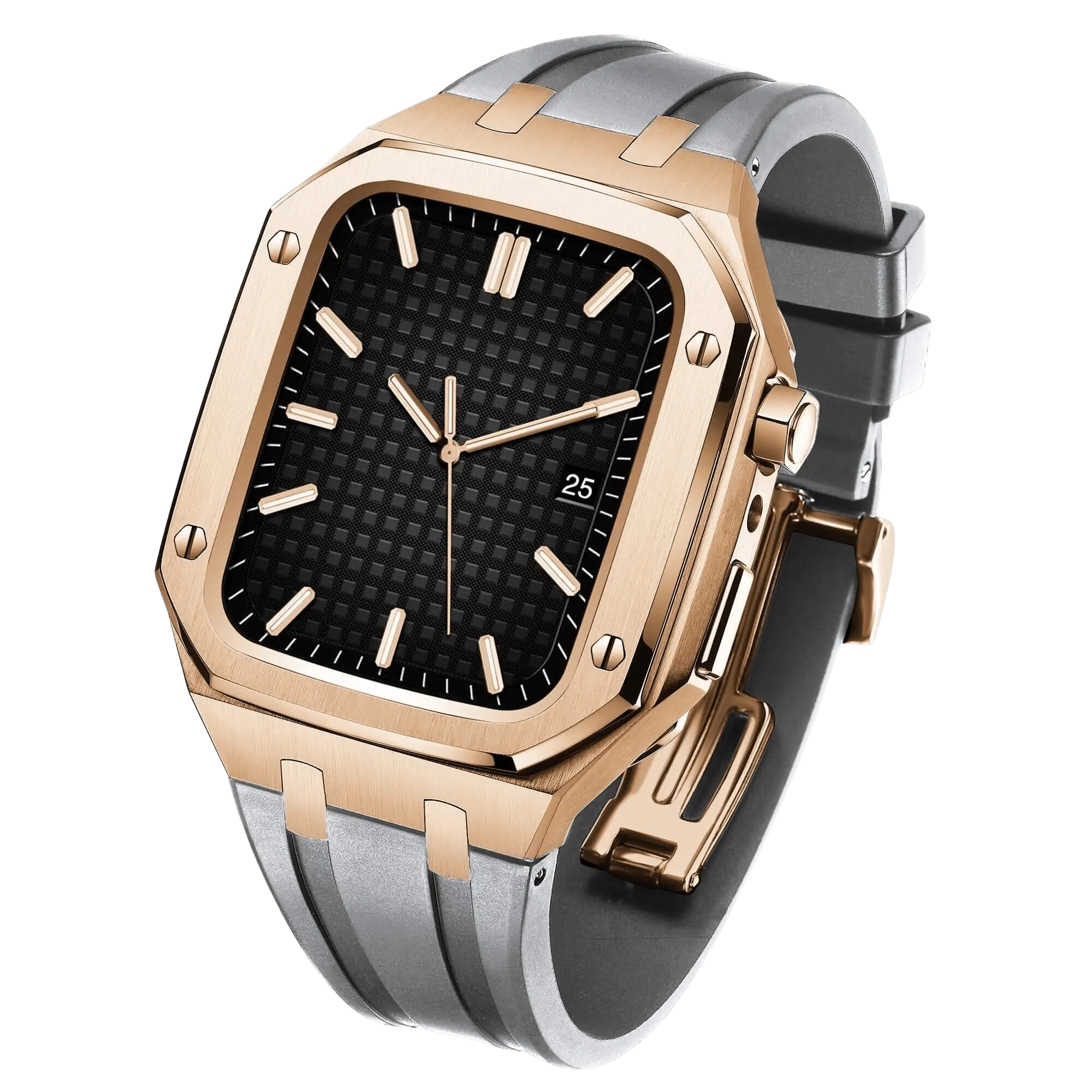 Stainless Steel Case & Silicone Band for Apple Watch