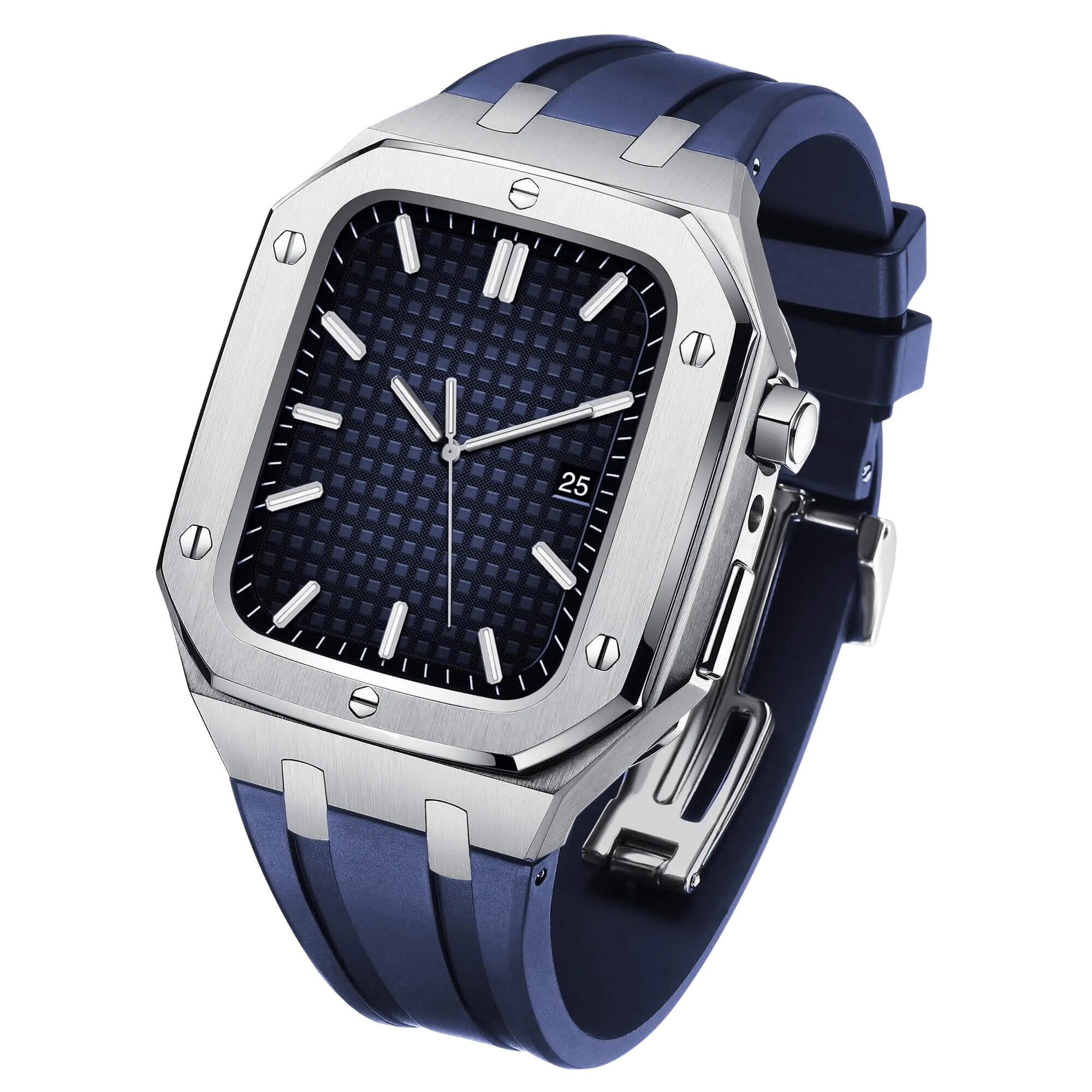 Stainless Steel Case & Silicone Band for Apple Watch
