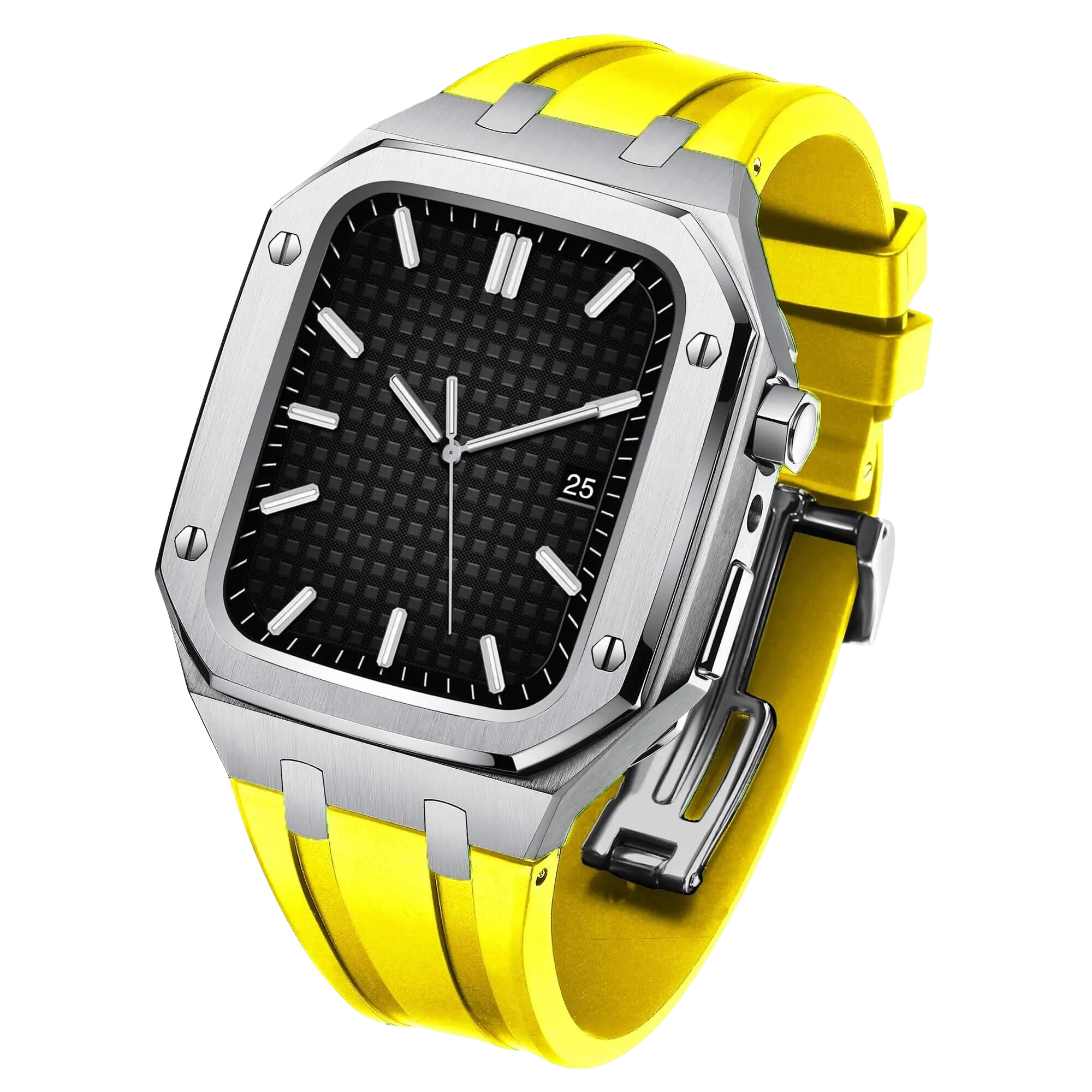 Stainless Steel Case & Silicone Band for Apple Watch